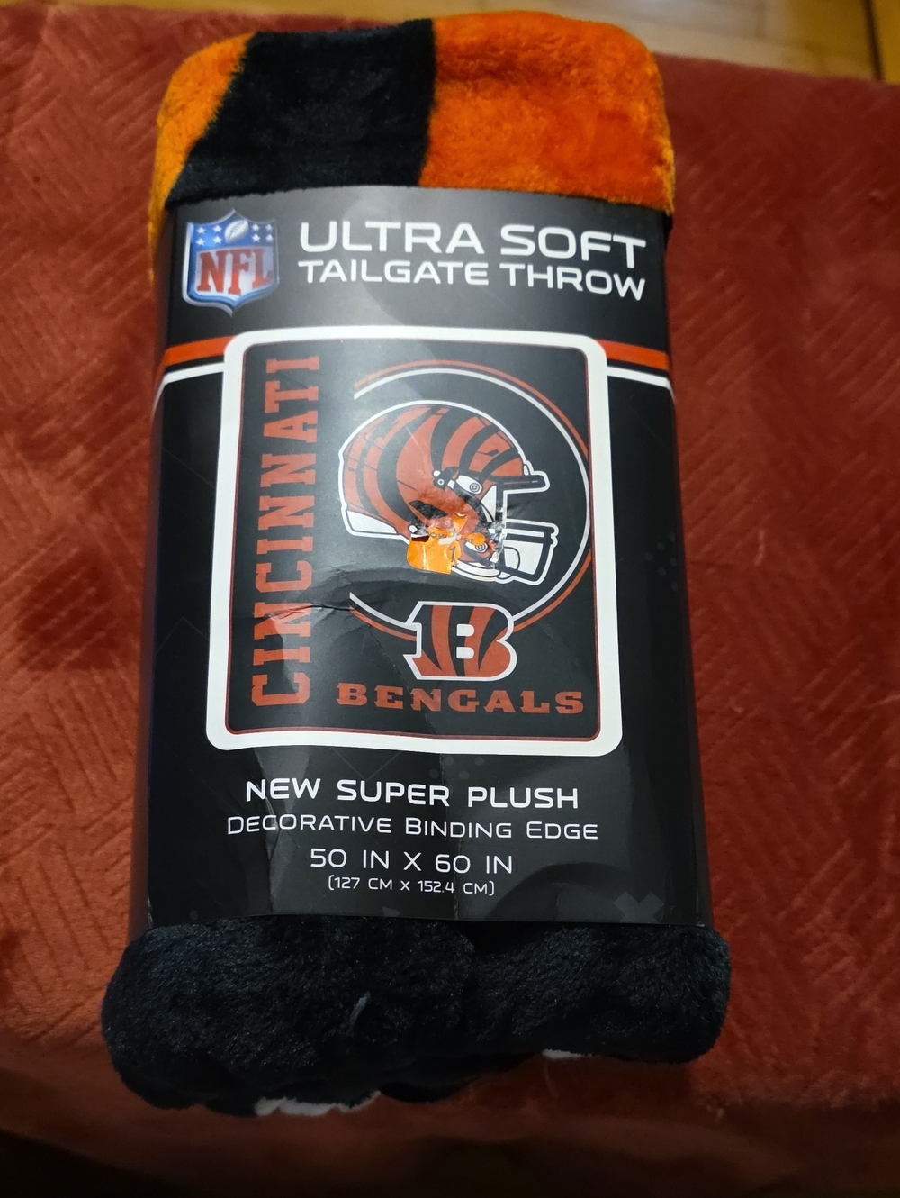 ASUS Orange & Black Plush Team Throw Blanket